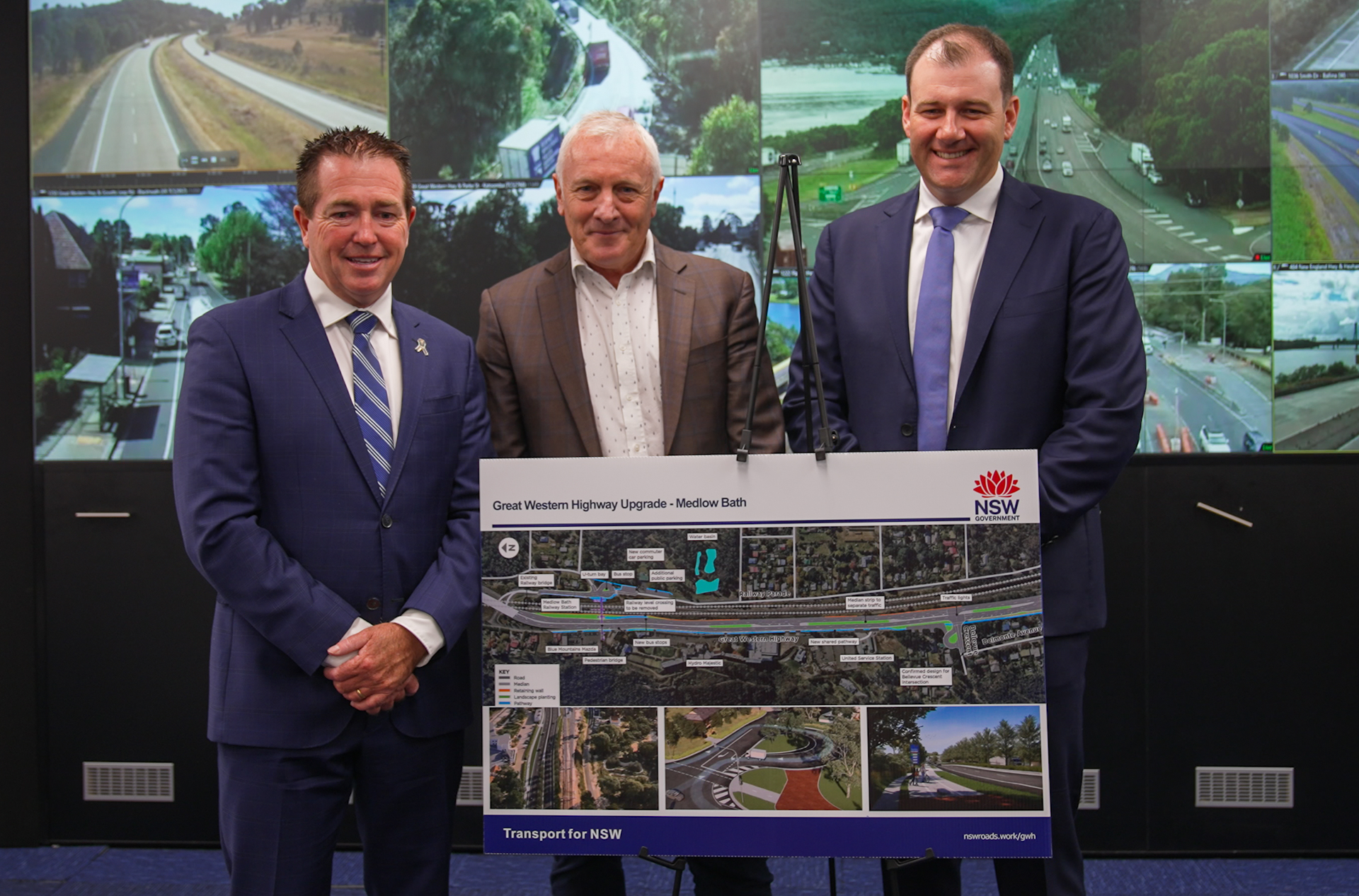 Contract signing on the Medlow Bath Upgrade