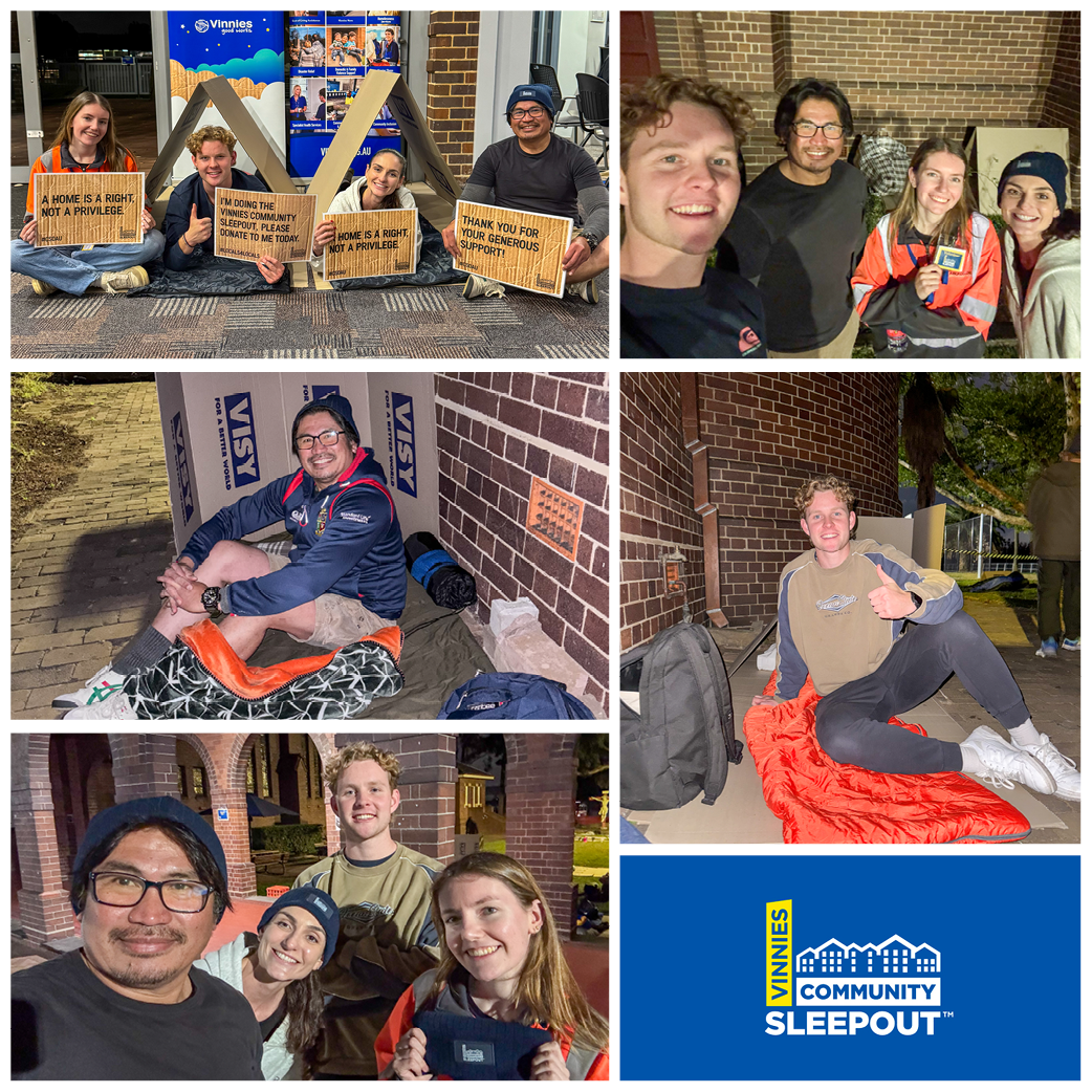 Vinnies Community Sleepout 2026 collage