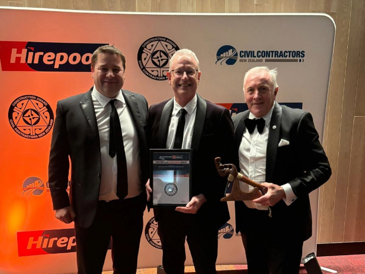 The Abergeldie team at the CCNZ Hirepool Construction Excellent Awards Night