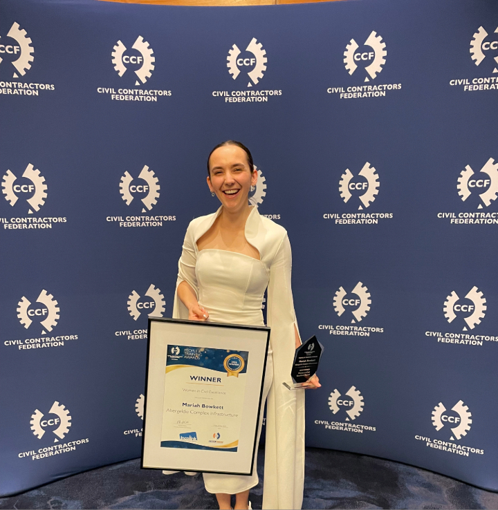 Mariah Bowkett, winner of the Women in Civil Excellence Award