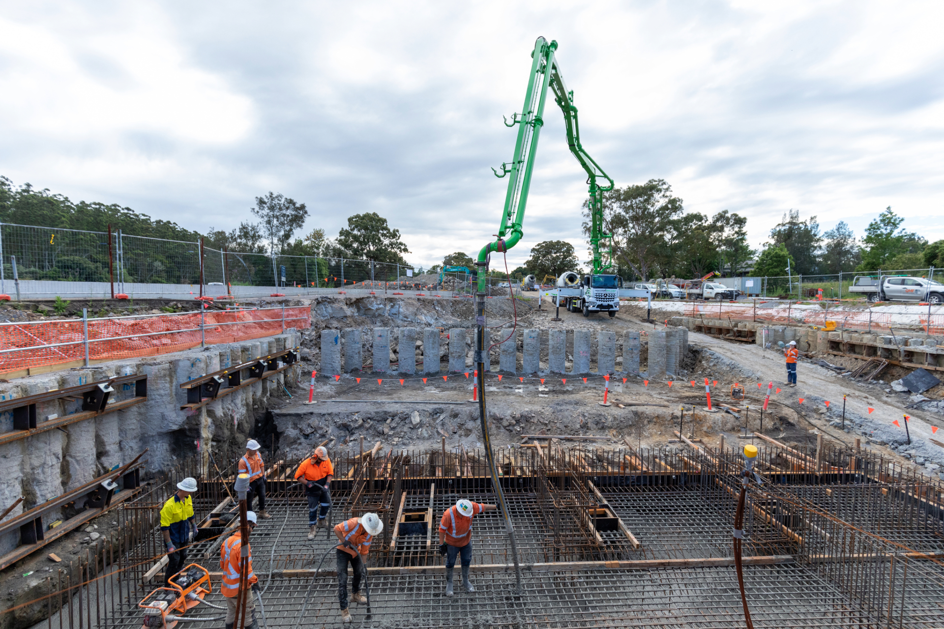 Construction works during the Seaham Weir Refurbishment