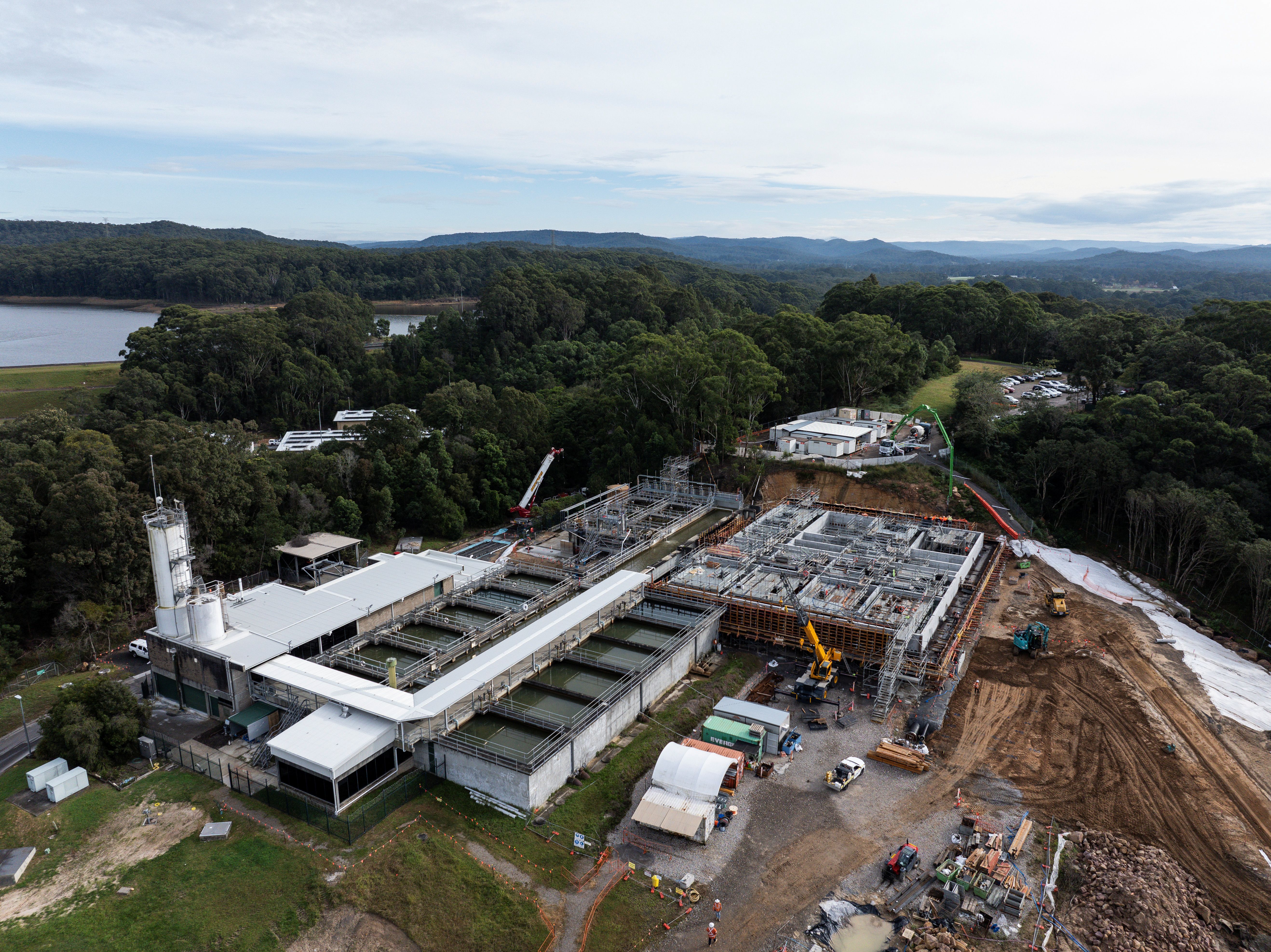 Construction on the Mardi Water Treatment Plant