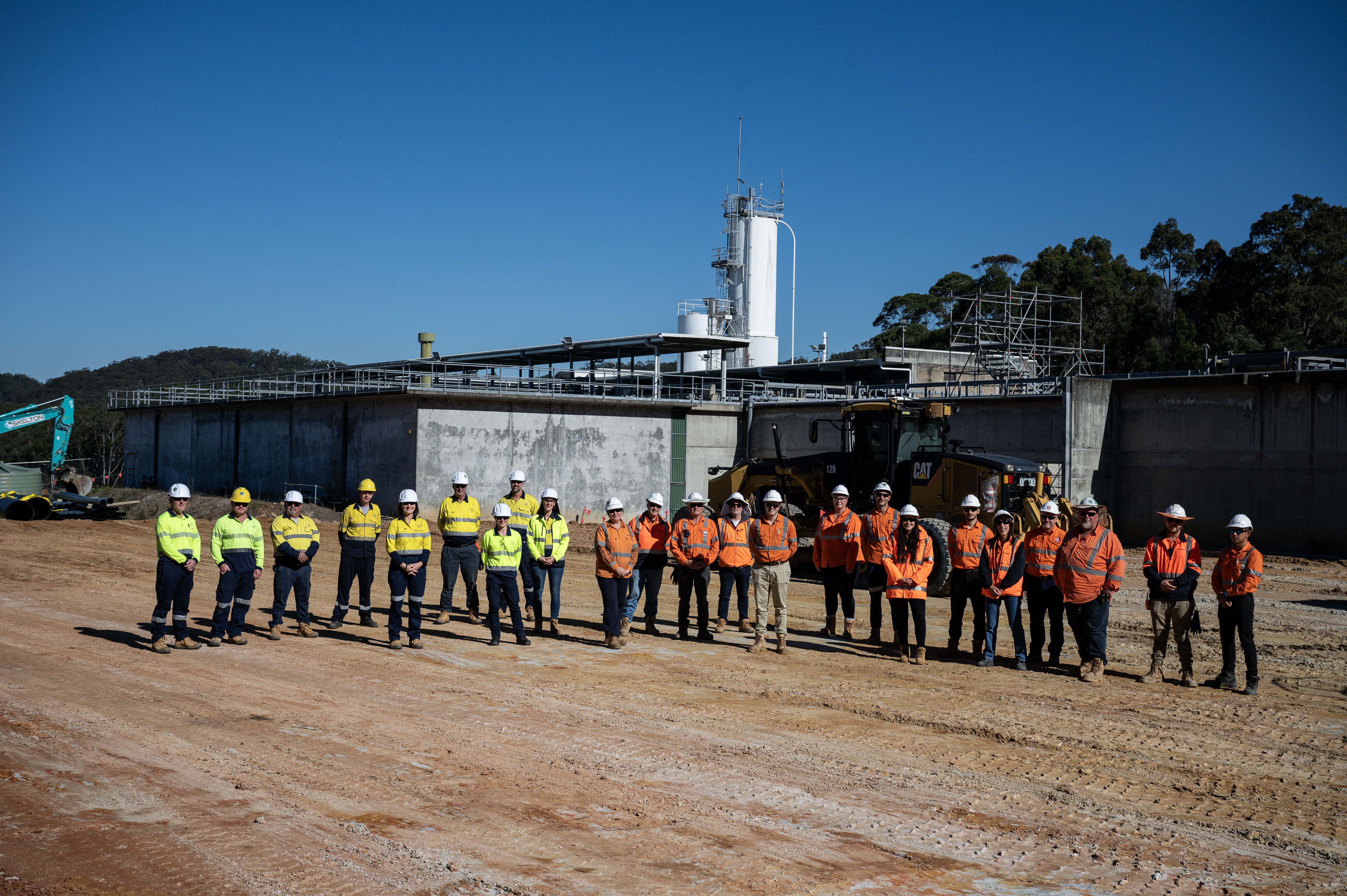Abergeldie team with the client, Central Coast Council on site