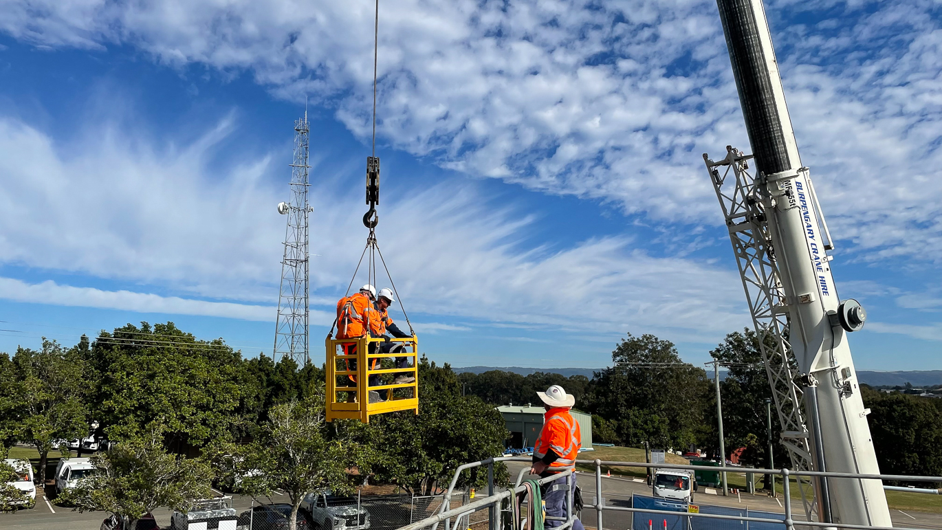 South Caboolture Recycled Water Disinfection Facility working at heights