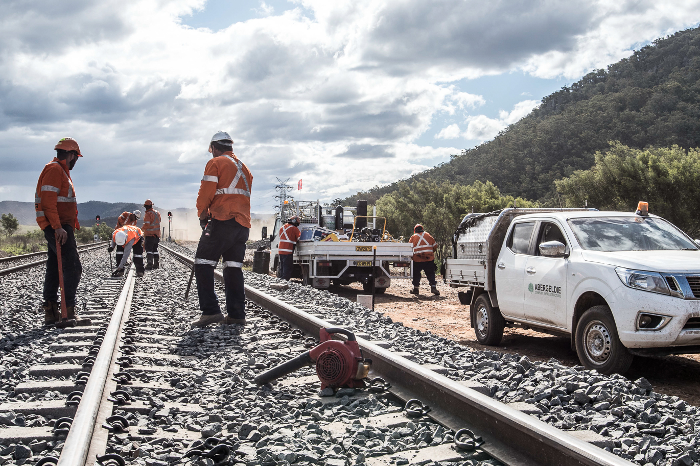Rail Track Formation Reconditioning works at Coggan Creek, NSW