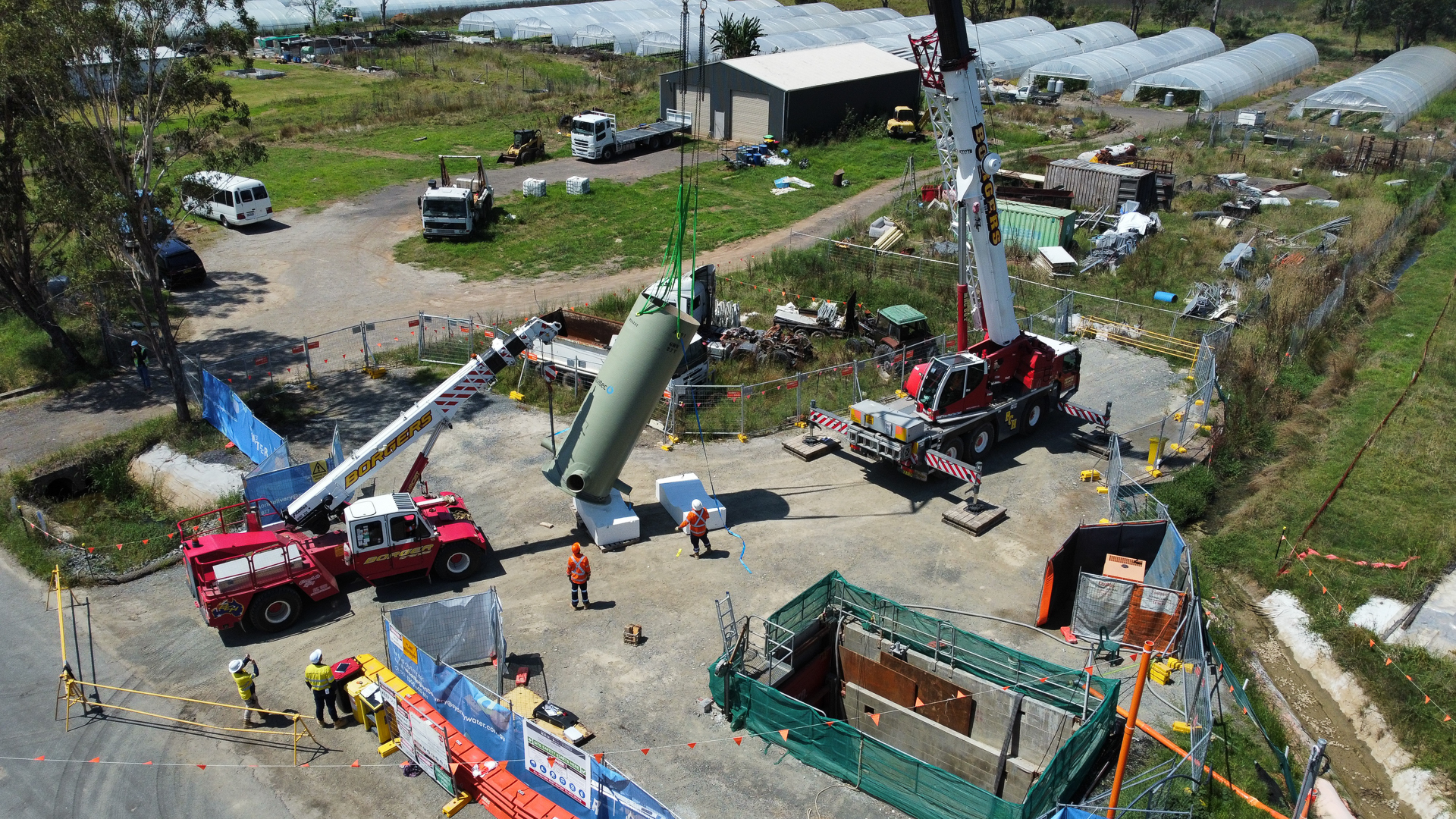 Austral Leppington Wastewater: Installation of maintenance hole along Fourteenth Avenue