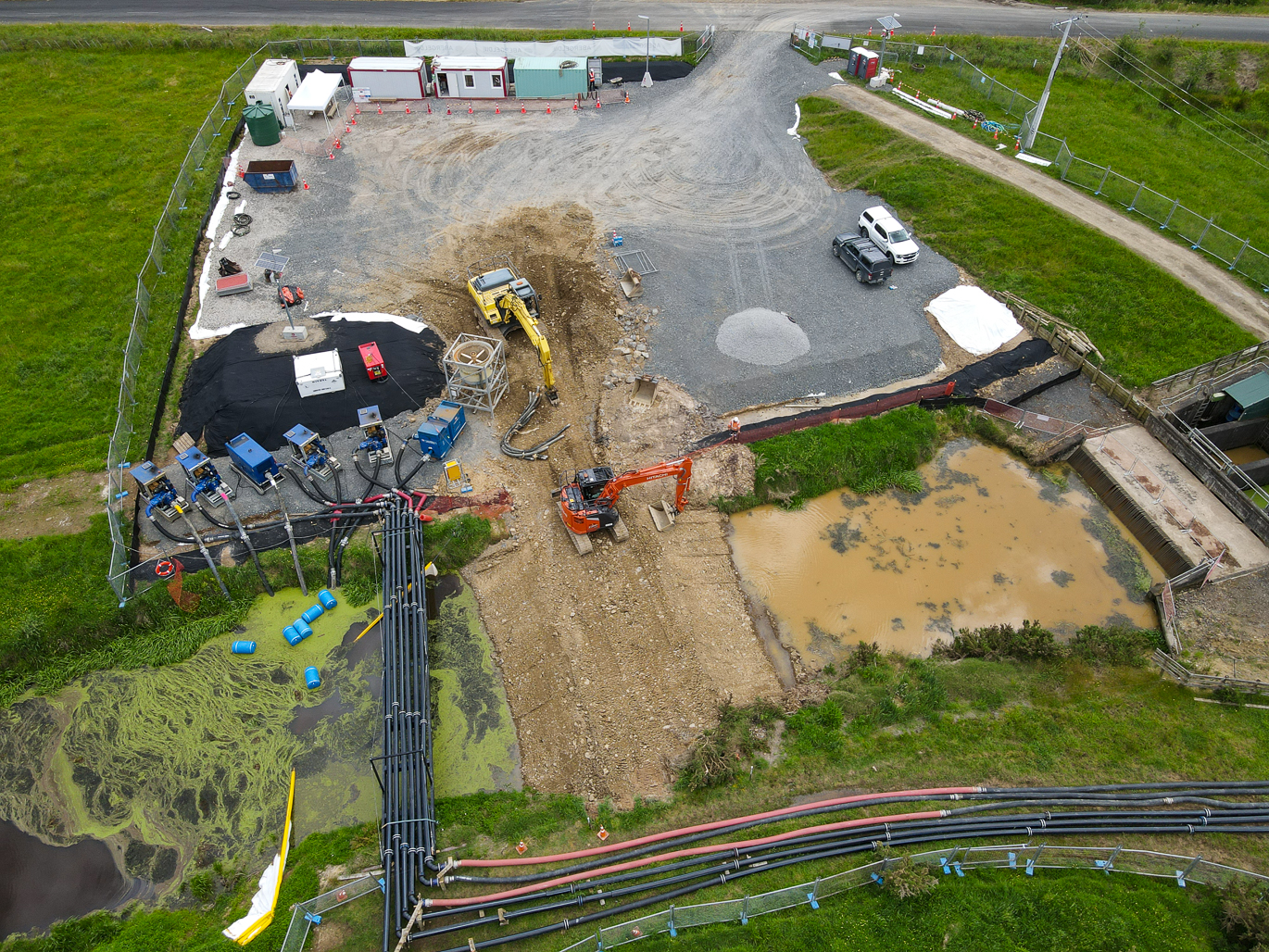 Churchill East Pump Station during construction