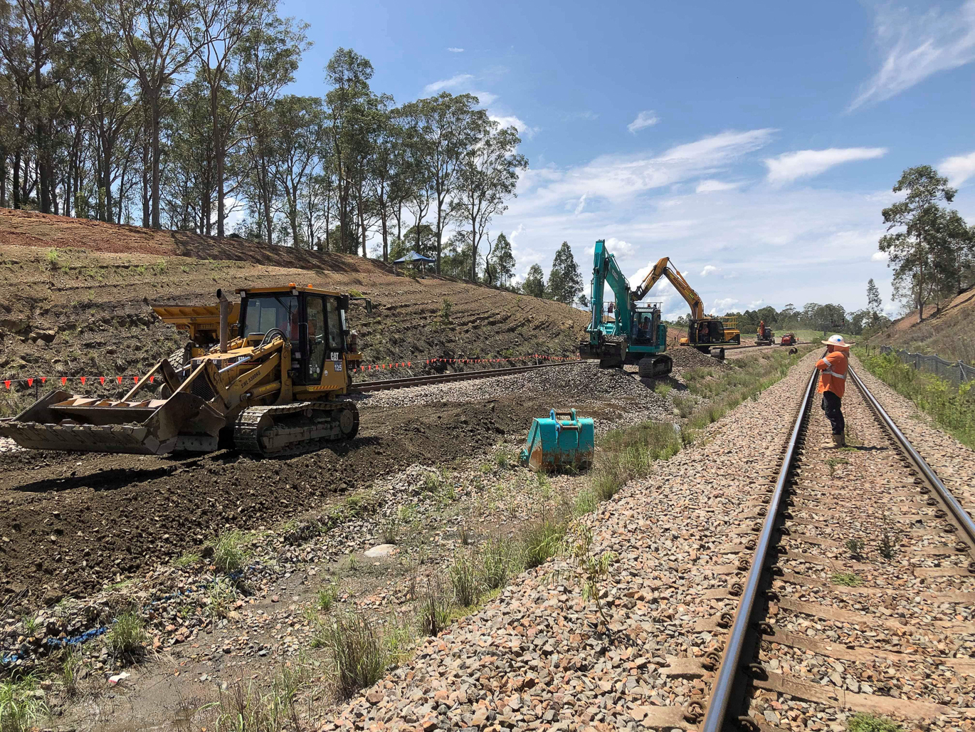 Track works at Wollar, NSW