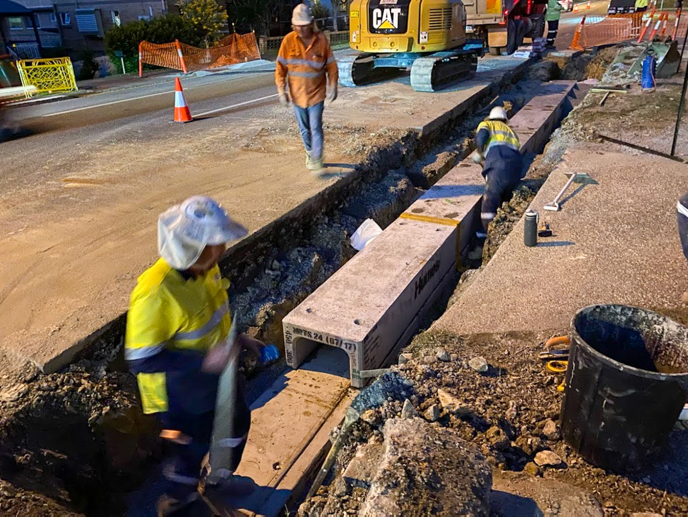 Vulture Street, East Upgrade Signalised Pedestrian Crossing construction